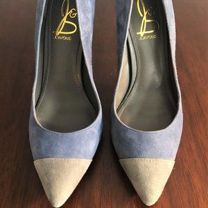 Joan & David Blue Suede Pumps
